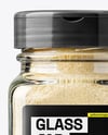 Square Glass Jar with Garlic Powder Mockup