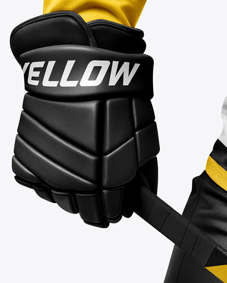 Man Wearing Full Ice Hockey Kit Mockup