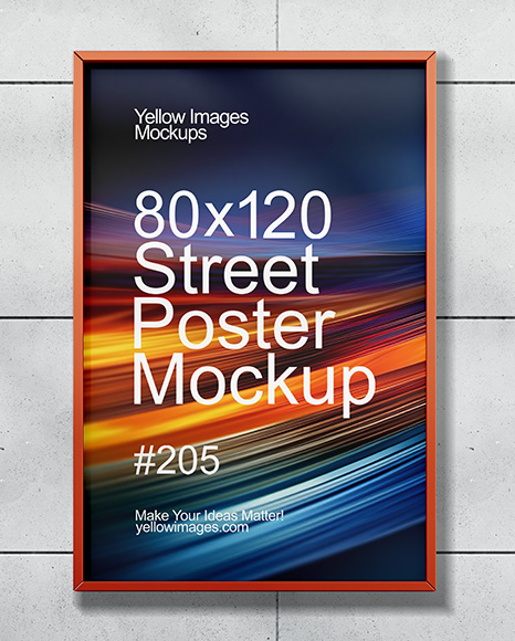 Framed Poster on a Wall Mockup