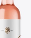 Clear Glass Rose Wine Bottle Mockup
