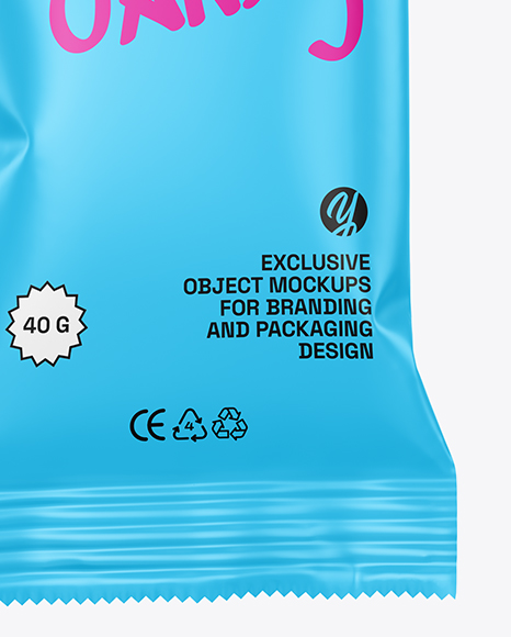 Matte Candy Pack Mockup - Front view