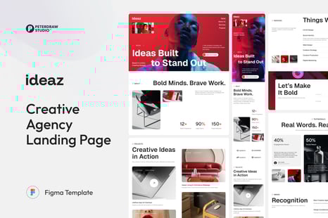 Ideaz - Creative Agency Landing Page Figma Template - Creative Store