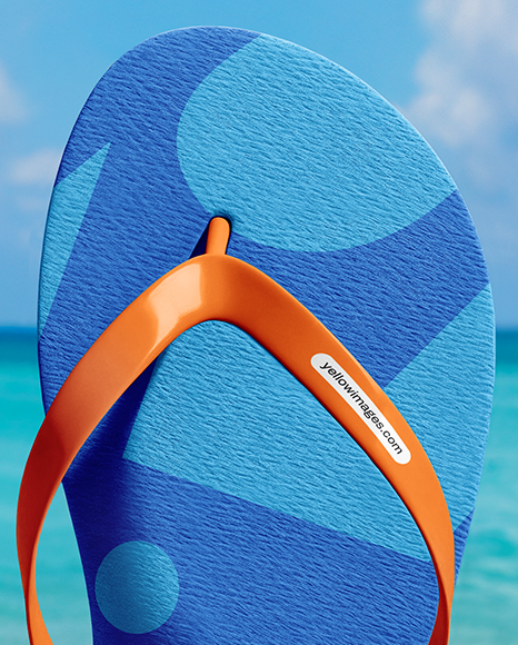 Flip-Flops on The Beach Mockup
