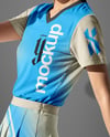Asian Woman Wearing Table Tennis Uniform Mockup