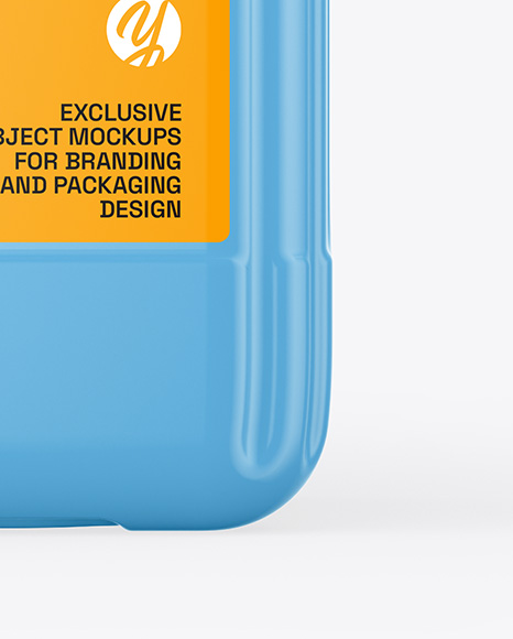 Transparent Plastic 5L Jerrycan Mockup