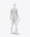 Soccer Kit w/ Mannequin Mockup - Back Half Side View
