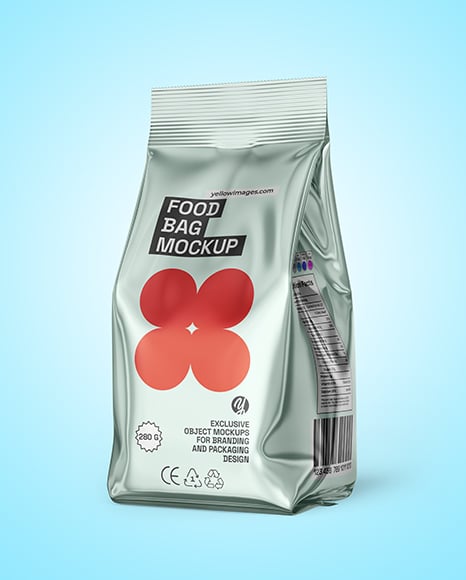 Glossy Metallic Package Mockup