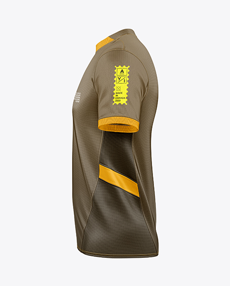 Round Collar Soccer Jersey Mockup - 3D jersey mockup