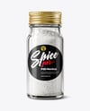 Glass Jar with Fine Salt Mockup