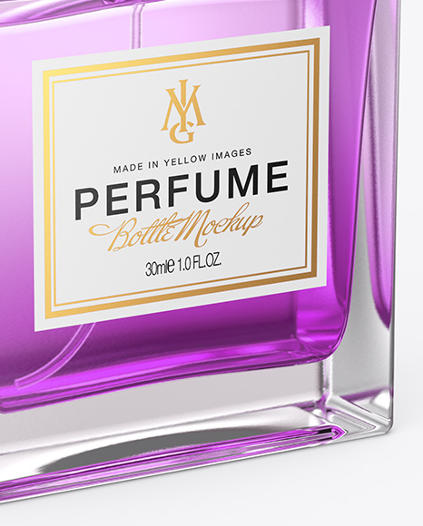 Clear Glass Perfume Bottle Mockup