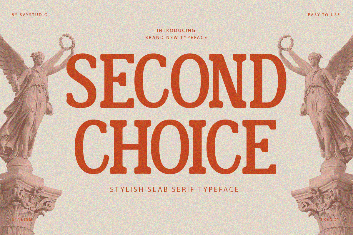 Second Choice - Stylish Slab Font
