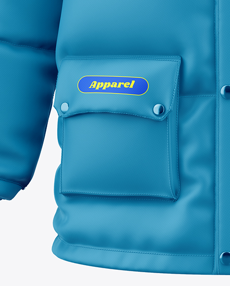 Men's Down Jacket Mockup - Front View