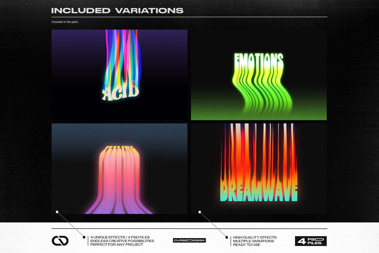 Acid Glow Text effects
