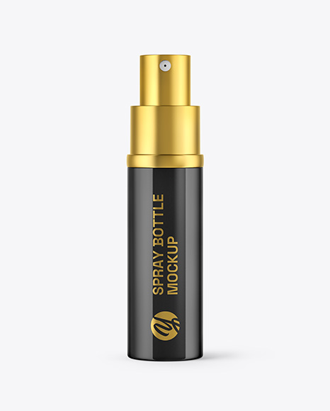 Glossy Spray Bottle Mockup