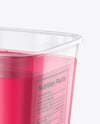 Clear Plastic Cup with Drink Mockup