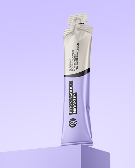 Matte Stick Sachet Mockup