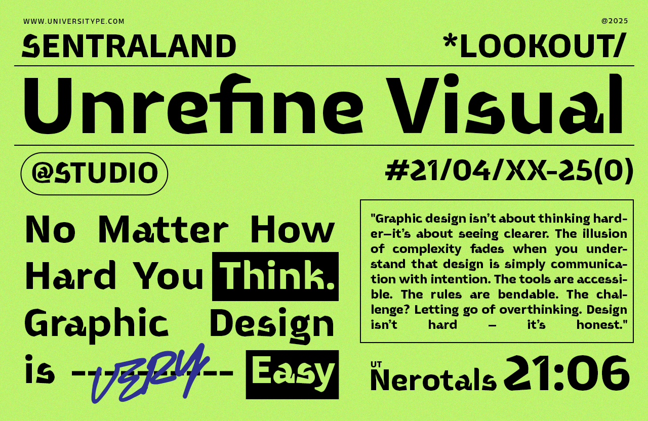 UT Nerotals – A Typeface Inspired by Contemporary Sculpture