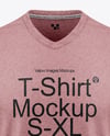 V-Neck Heather T-Shirt Mockup - Front View