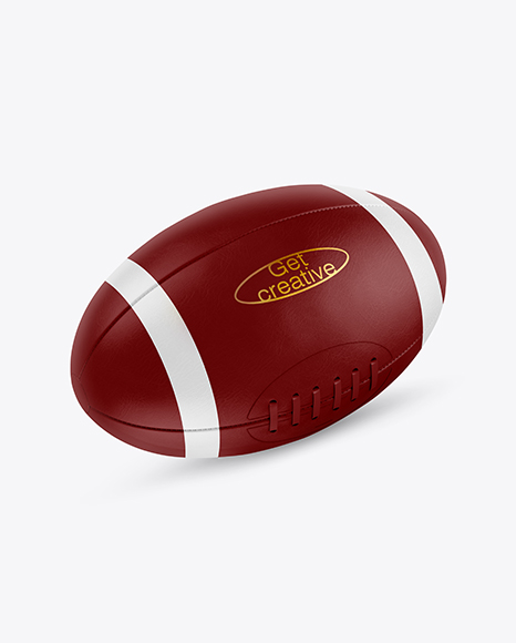 Vintage Leather Rugby Ball Mockup