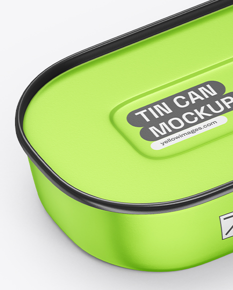 Oval Tin Can Mockup