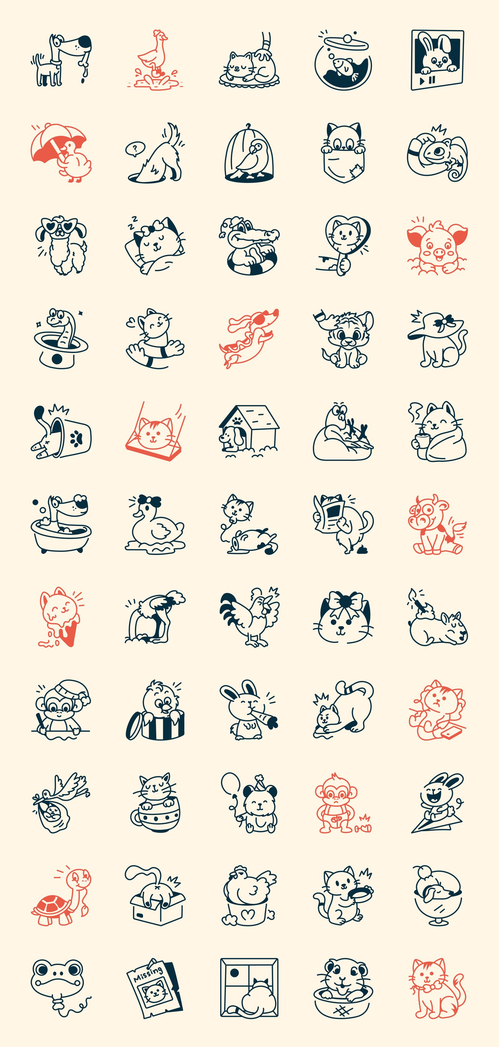 Pet Doodle Icons