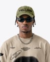 Black Man Wearing an Oversize T-Shirt Mockup