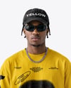 Black Man Wearing an Oversize T-Shirt Mockup