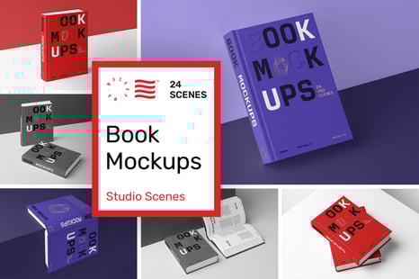 Book Mockups - Studio Scenes - Product Mockups