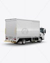 Box Truck Mockup - Back Half Side View