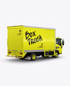 Box Truck Mockup - Back Half Side View