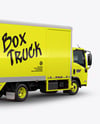 Box Truck Mockup - Back Half Side View