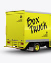 Box Truck Mockup - Back Half Side View