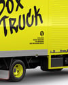 Box Truck Mockup - Back Half Side View