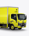 Box Truck Mockup - Half Side View