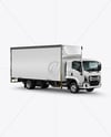 Box Truck Mockup - Half Side View