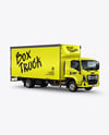 Box Truck Mockup - Half Side View