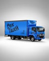 Box Truck Mockup - Half Side View