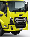 Box Truck Mockup - Half Side View
