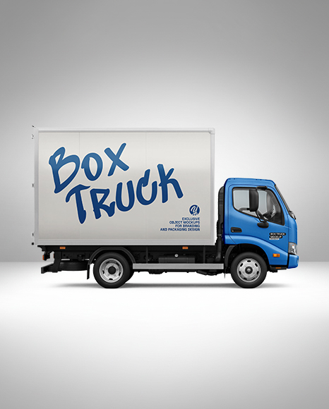 Box Truck Mockup - Side View