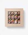 Box with Chocolate Covered Strawberry Mockup