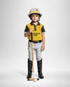 Boy Wearing Full Polo Kit Mockup