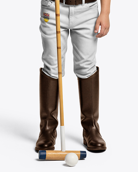 Boy Wearing Full Polo Kit Mockup