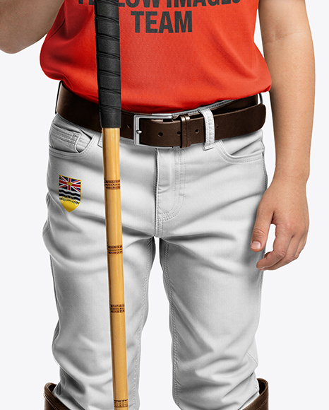 Boy Wearing Full Polo Kit Mockup