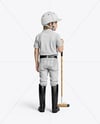 Boy Wearing Full Polo Kit Mockup