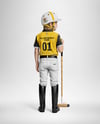 Boy Wearing Full Polo Kit Mockup