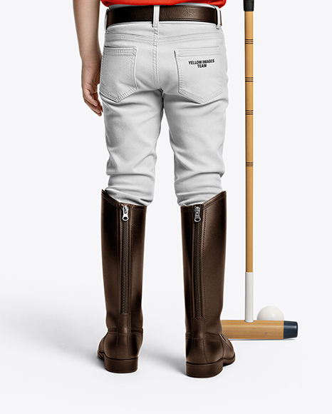 Boy Wearing Full Polo Kit Mockup