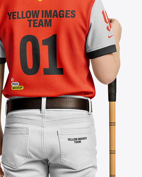 Boy Wearing Full Polo Kit Mockup