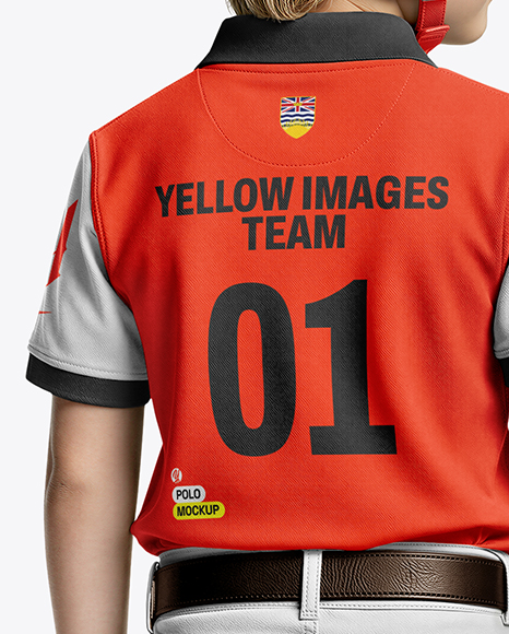 Boy Wearing Full Polo Kit Mockup