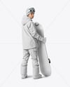 Boy Wearing Full Snowboard Kit Mockup