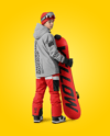 Boy Wearing Full Snowboard Kit Mockup